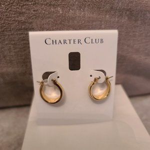 Small Hoop Earrings - Gold Tone